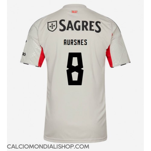 Maglie da calcio Benfica Fredrik Aursnes #8 Seconda Maglia 2025-26 Manica Corta
